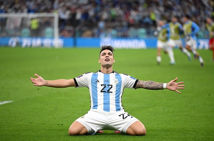 Lautaro Martinez Argentina National team celebration